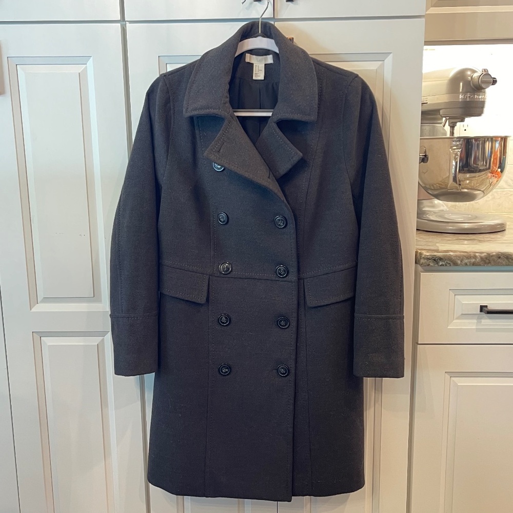 H&M Gray Peacoat